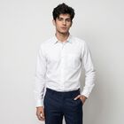 Men's White Formal Shirt, सफ़ेद, small