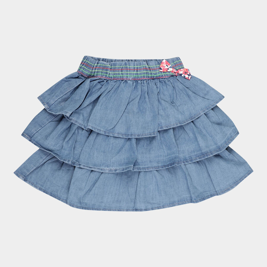 Girls Skirt, Mid Blue, large image number null