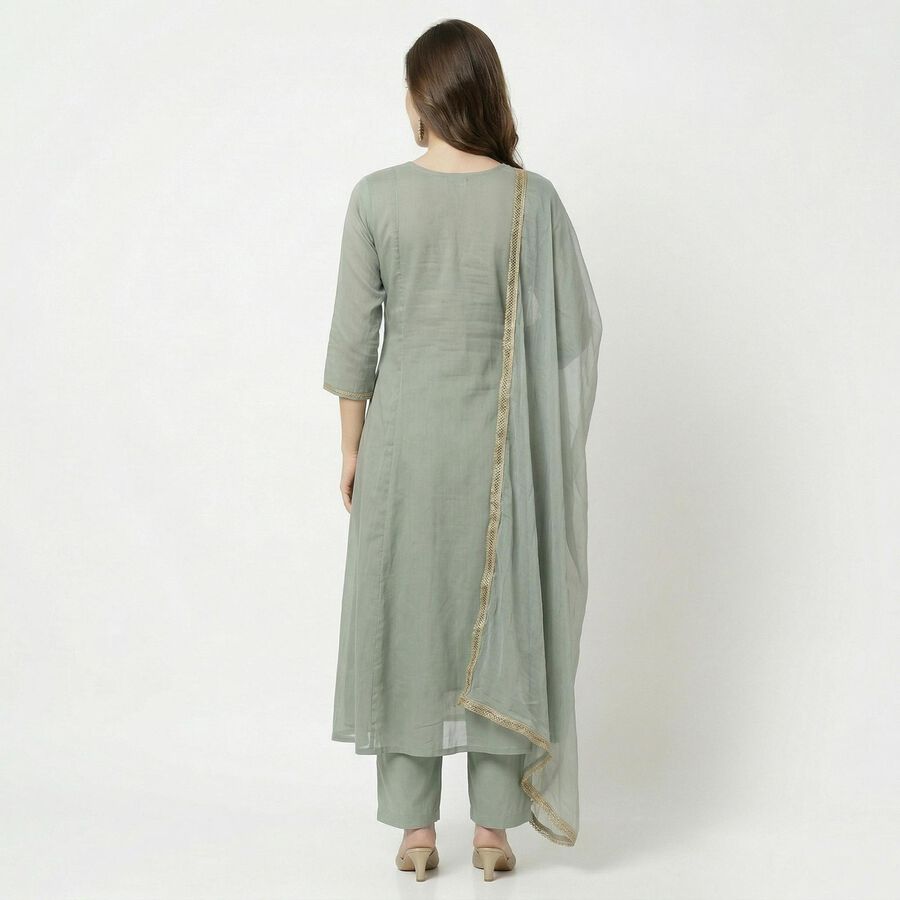 Women's Light Blue Ethnic Set, हल्का नीला, large