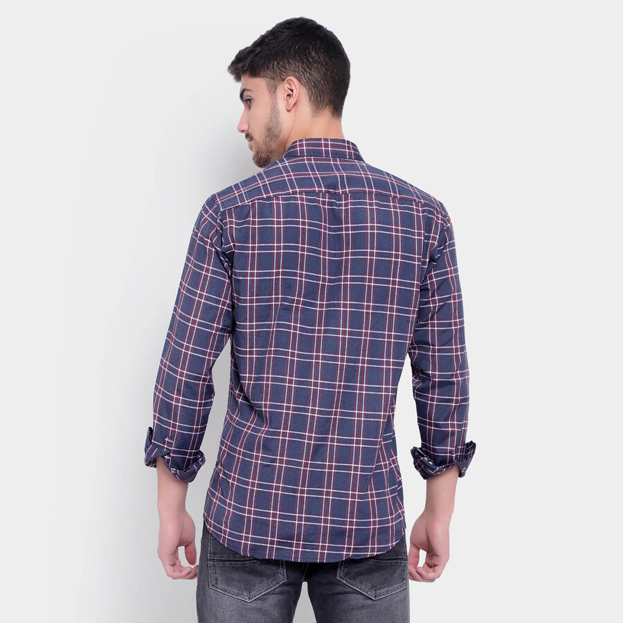 Checks Casual Shirt, Navy Blue, large image number null