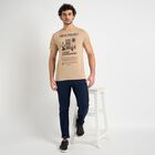Men's Round Neck Half Sleeves T-Shirt , गहरा पीला, small image number null