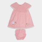 Infant Girls' 100% Cotton Frock , Pink, small image number null
