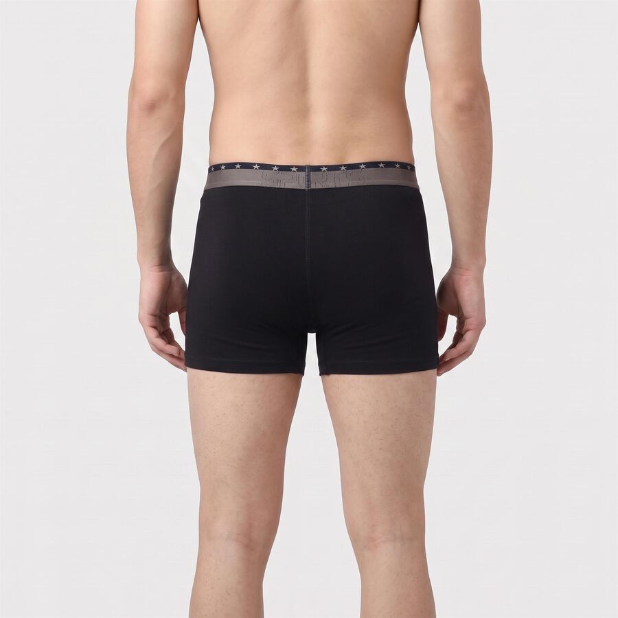 Men's Navy Blue Regular Fit Solid Trunks, नेवी ब्लू, large
