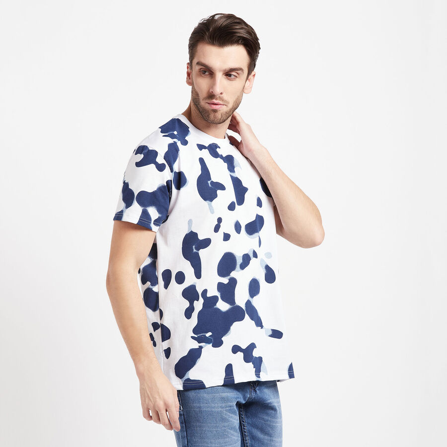 Round Neck T-Shirt, White, large image number null