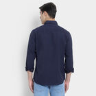 Solid Casual Shirt, Navy Blue, small image number null