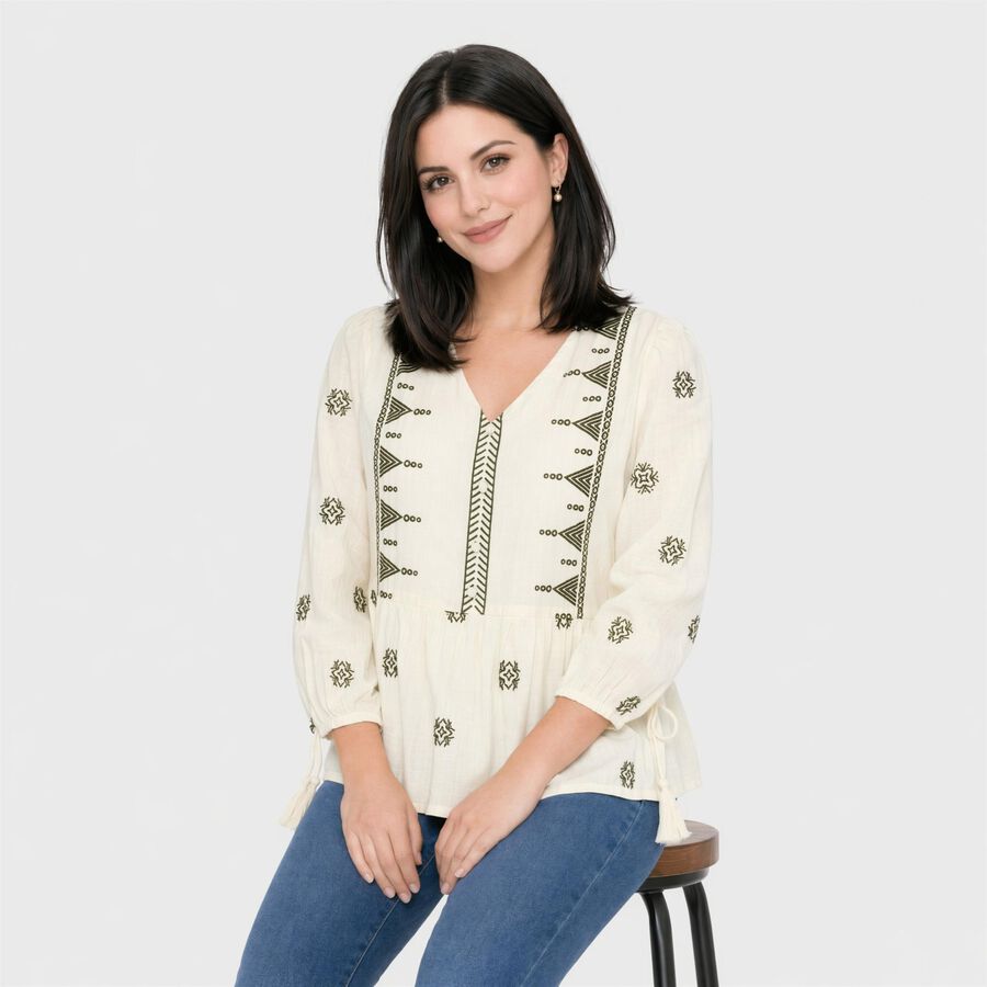 Ladies' Top, Off White, large