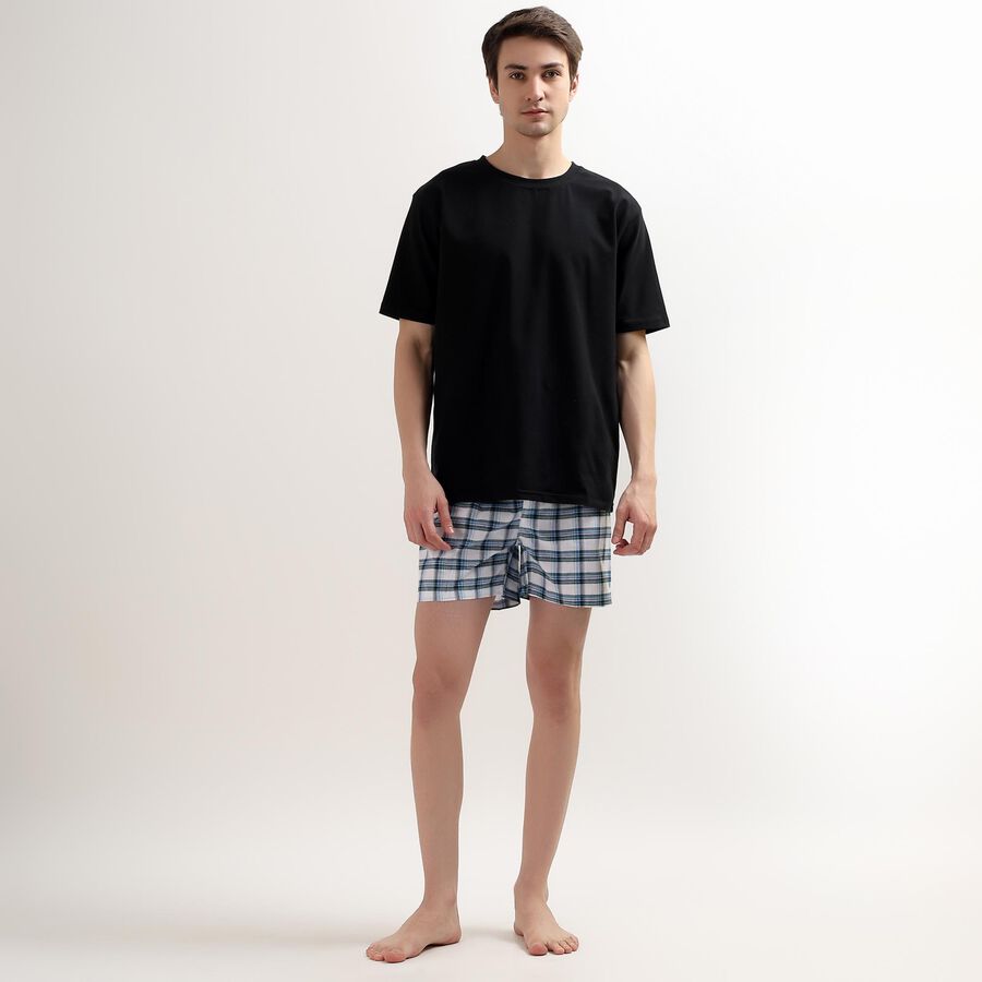 Men's 100% Cotton Boxers, हल्का नीला, large image number null