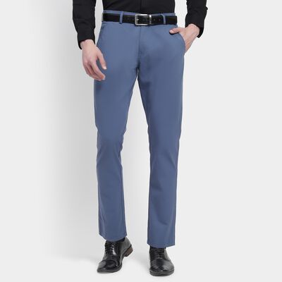 Men's 100% Cotton Slim Fit Casual Trousers 