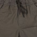 Boys Olive Green Regular Fit Solid Trousers, ओलिव, small