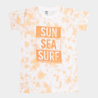 Boys Round Neck T-Shirt, नारंगी, small image number null