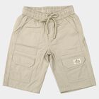 Boys' Cream Regular Fit Cargo Jamaican Shorts, Off White, small