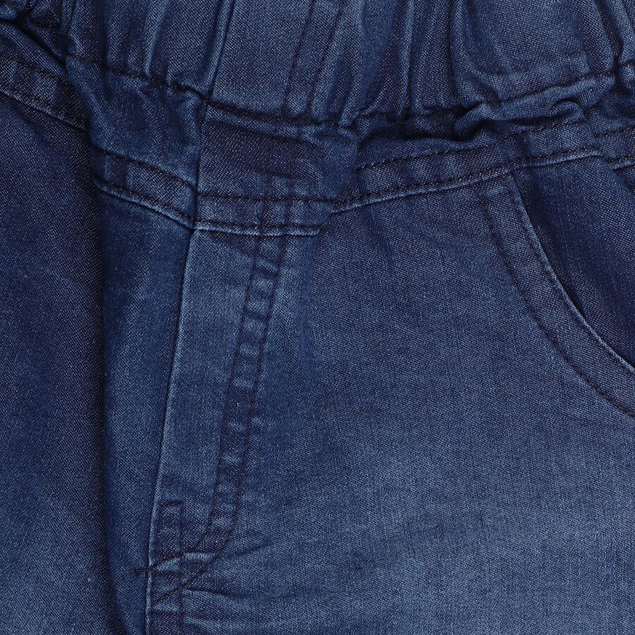 Boys' Navy Cotton Round Neck Striped Baba Suit, Navy Blue, large