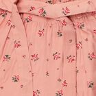 Girls Peach Regular Fit Floral Printed Capri, पीच, small