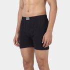 Men's Black Regular Fit Branded Waistband Trunks, Black, small