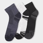 Men's Dark Navy Blue, Light Heather Gray, Jet Black Sports Socks, मिश्रित हल्का ग्रे, small image number null