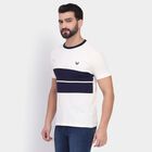 Men's 100% Cotton Round Neck Half Sleeves T-Shirt , ऑफ व्हाइट, small