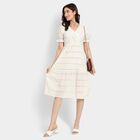 Ladies' 100% Cotton Dress, Off White, small image number null