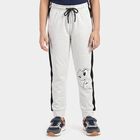 Boys Ecru Melange Jogger Graphic Printed Pyjama, एक्रू मिश्रित, small