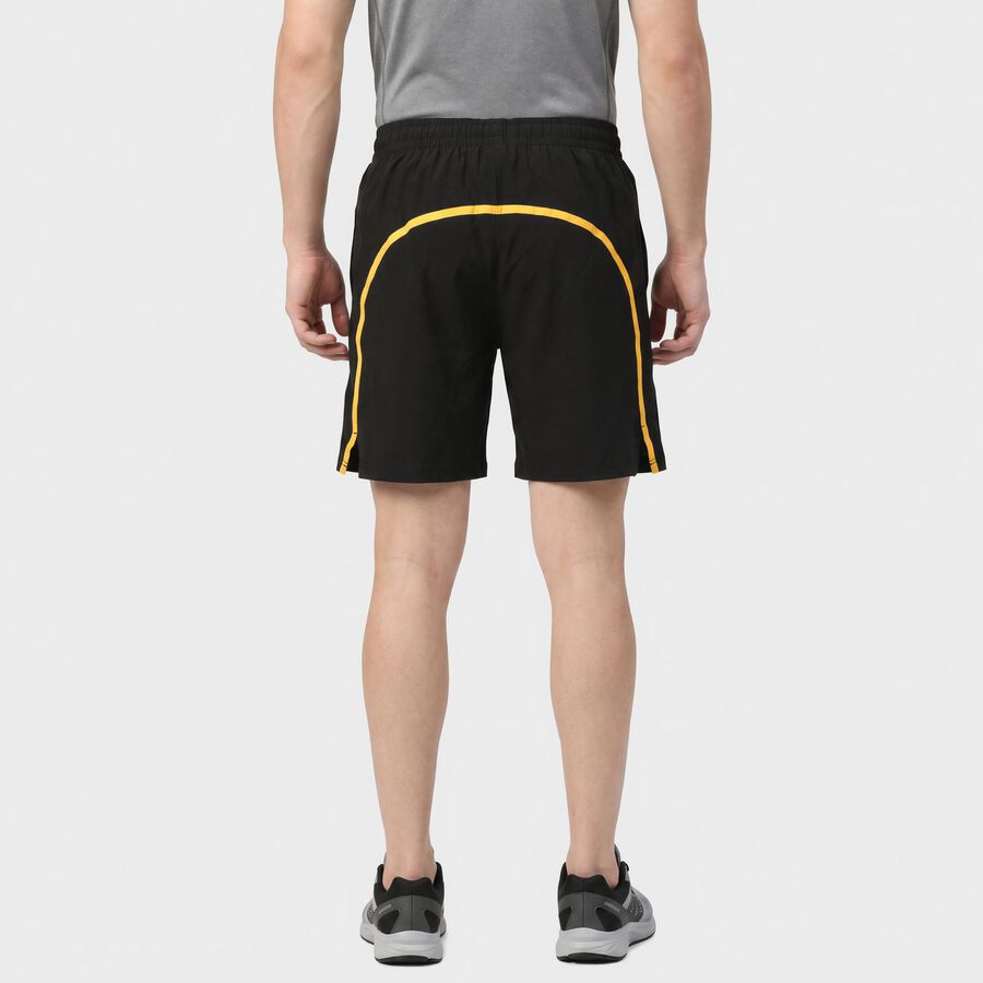 Men's Black Regular Fit Sports Shorts, Black, large