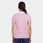 Women's Pink Cotton Polo Neck Preppy Polo T-Shirt, Light Pink, small