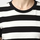 Women's Black Round Neck Regular T-Shirt, Black, small