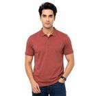 Men's Coral Cotton Polo Neck Polo T-Shirt, Coral, small