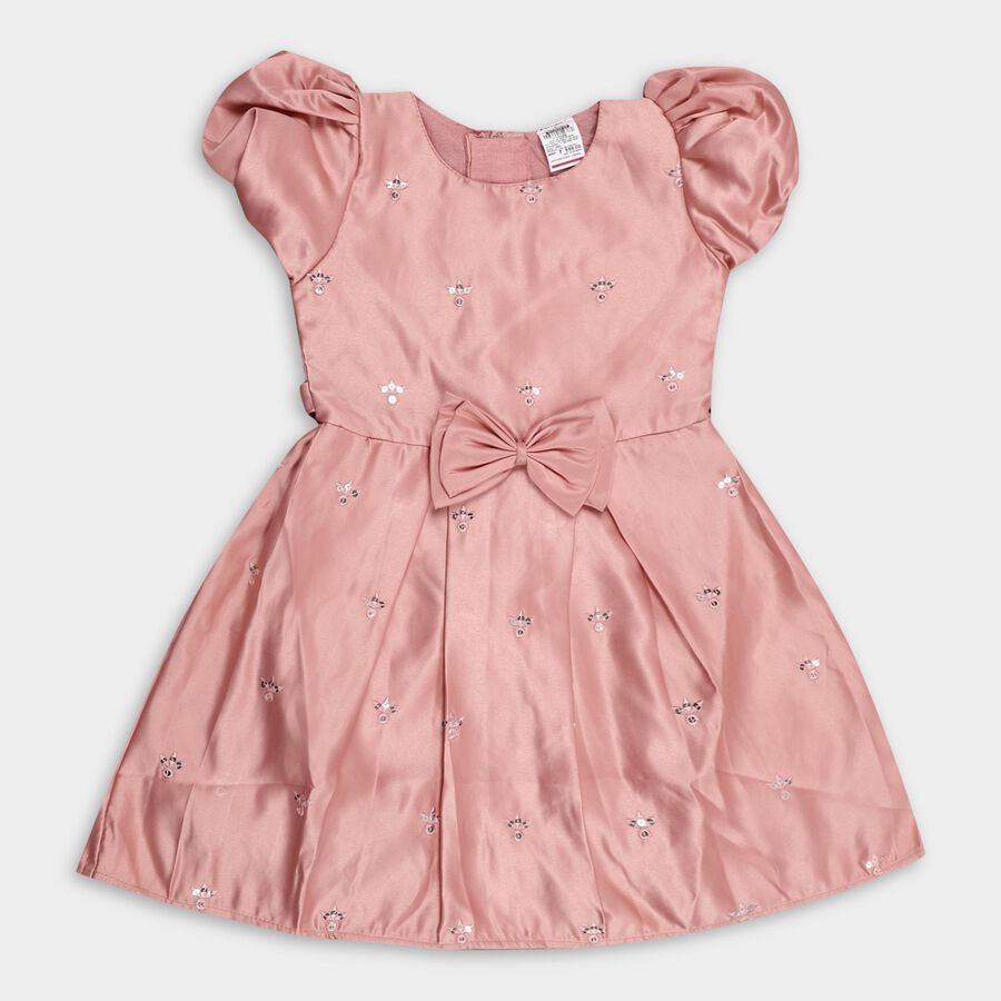 Girls' Frock, गुलाबी, large image number null