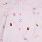 Girls' 100% Cotton Frock , हल्का गुलाबी, small image number null