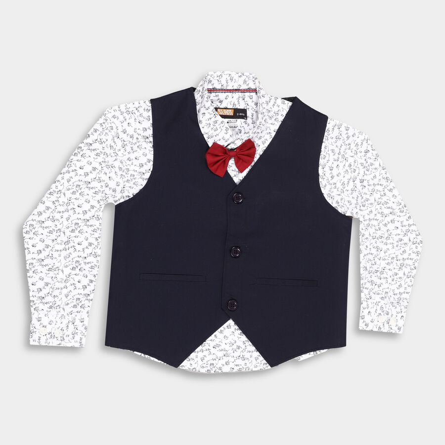 Boy's Cotton Casual Shirt, White, large image number null