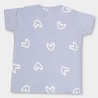 Boys' Light Blue Crew Neck Casual Printed T-Shirt, Light Blue, small image number null