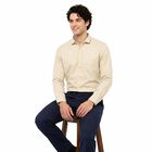 Men's Beige Regular Fit Formal Shirt, Beige, small