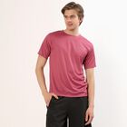 Men's Light Pink Crew Neck Athleisure T-Shirt, Light Pink, small