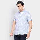 Men's 100% Cotton Casual Shirt, Light Blue, small