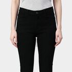 Women's Black Skinny Fit High-Rise Jeans, Black, small