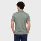 Men Olive Green Cotton Polo Neck Polo T-Shirt, Light Green, small