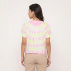 Women's Pink Cotton Round Neck Regular T-Shirt, गुलाबी, small