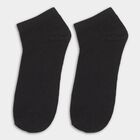 Men's Black, White and Grey Cotton Blend Ankle Socks, Black, small image number null