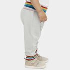 Infants' Grey Regular Fit Heart Print Rainbow Stripe Pyjama, मिश्रित हल्का ग्रे, small