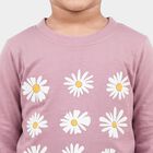 Girls Purple Round Neck Regular Top, Purple, small