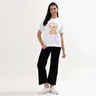 Ladies' 100% Cotton Round Neck T-Shirt , सफ़ेद, small image number null