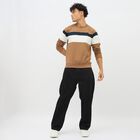 Men's Warm Caramel Crew Neck Casual Sweatshirt, Beige, small image number null