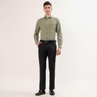 Men's Olive Spread Collar Formal Shirt, Olive, small