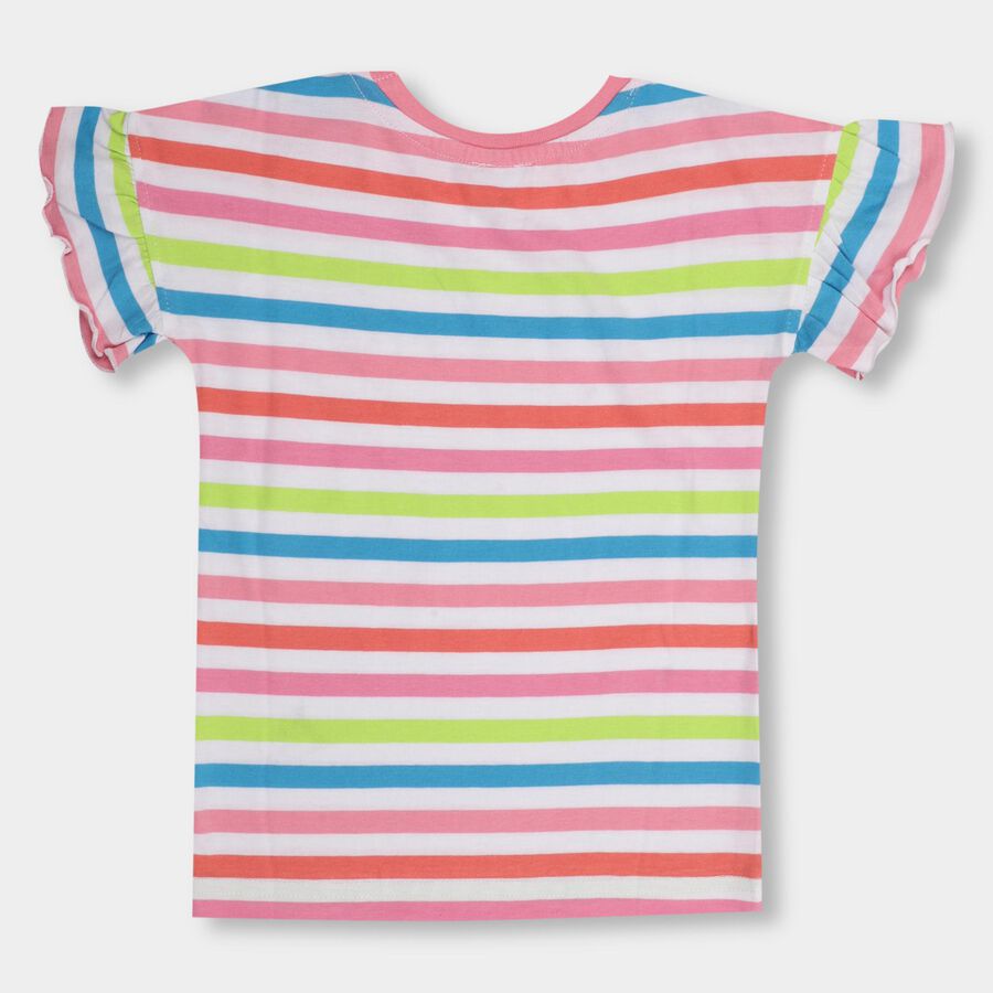Girls' 100% Cotton T-Shirt , हल्का हरा, large image number null