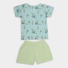 Infants' 100% Cotton Baba Suit , एक्वा, small