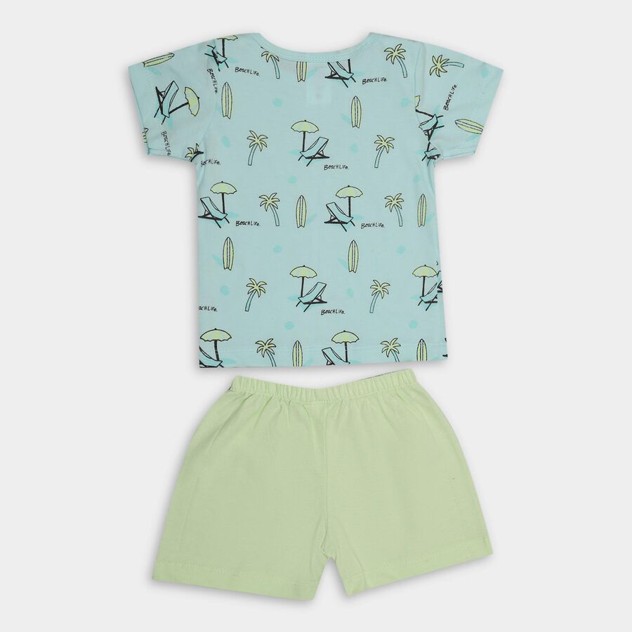 Infants' 100% Cotton Baba Suit , एक्वा, large