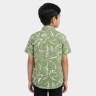 Boys Green Cotton Half Sleeve Spread Collar Casual Shirt, Light Green, small