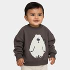 Infants Dark Charcoal Crew Neck Casual Sweatshirt, चारकोल, small image number null