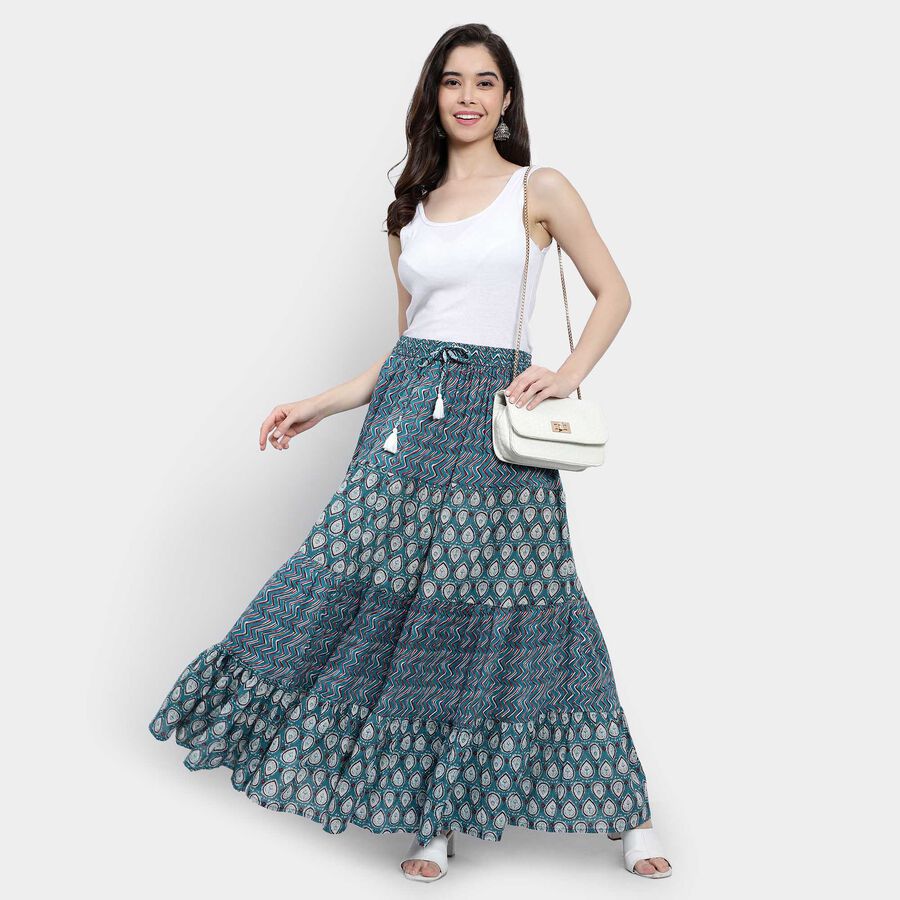 Solid Lehenga Skirt, Light Grey, large image number null