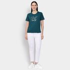 Ladies' Round Neck T-Shirt , गहरा हरा, small