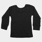 Girls' Dark Grey Long Sleeve Thermal, Dark Grey, small